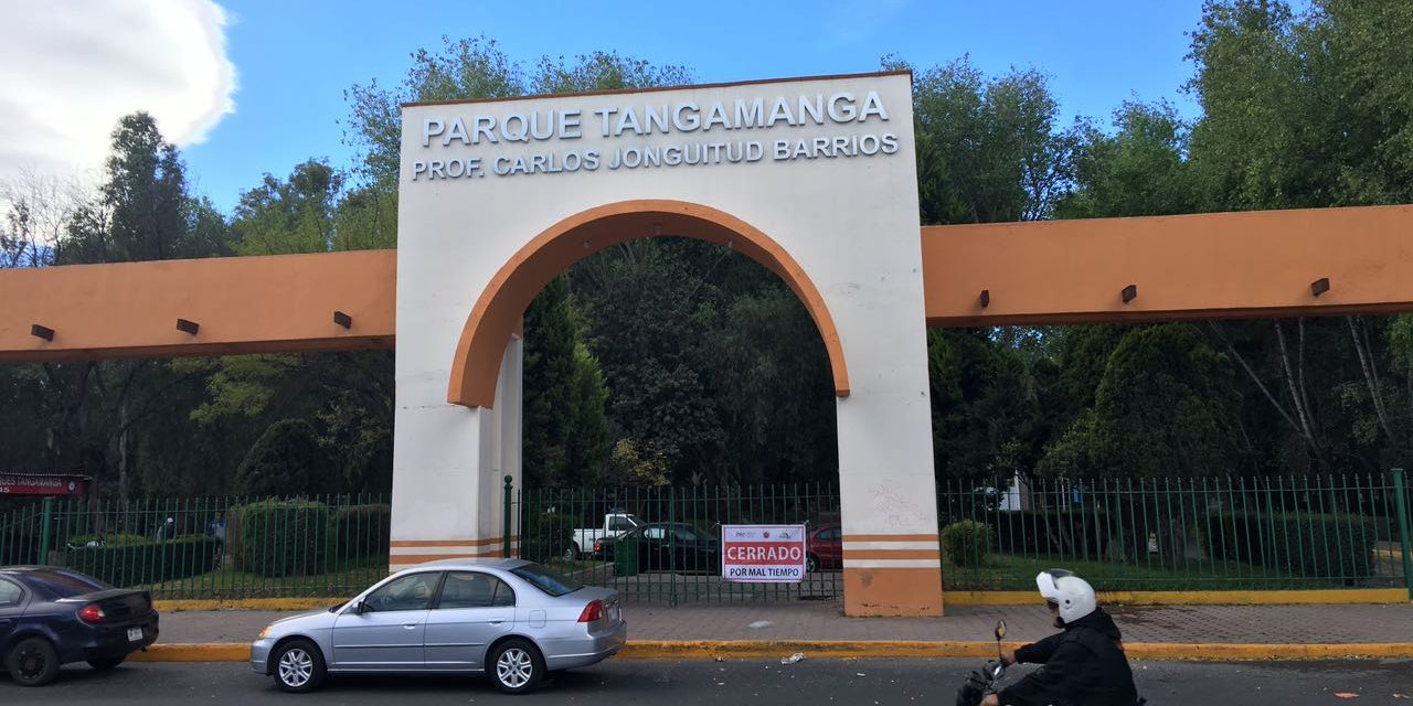 Ante fuertes vientos cierran Parques Tangamanga.