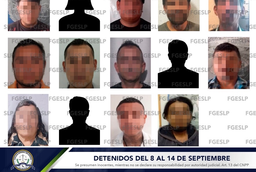 Fiscalía detiene a 29 personas durante la segunda semana de septiembre