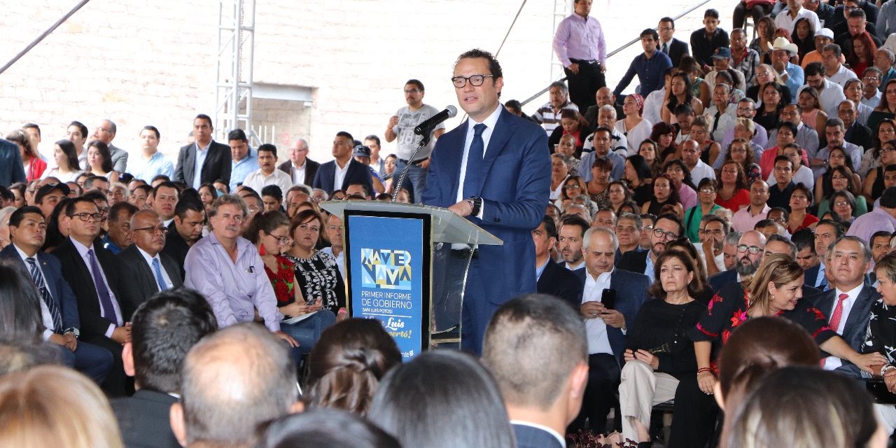 Con fuerte seguridad Xavier Nava presenta su Informe de Gobierno.