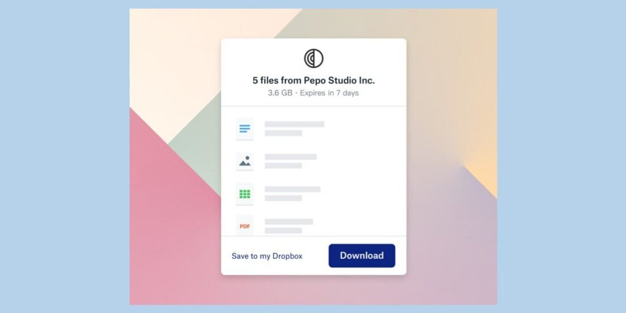 Dropbox presentó su Wetransfer