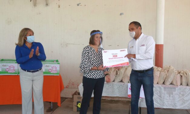 DIF estatal entregó apoyos alimentarios y paquetes para bebé en Mexquitic.