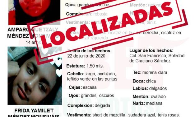Desactivan Alerta Amber de dos hermanas en SLP