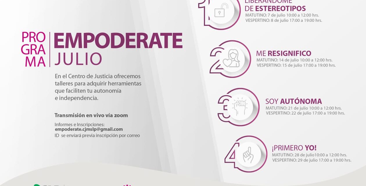 Reinicia CJM ciclo de talleres de empoderamiento.