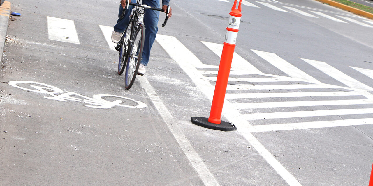 Iniciaron trabajos de construcción de la nueva ciclovía sobre Avenida Carranza.