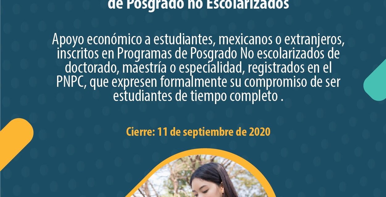 Promueve COPOCYT becas para posgrados no escolarizados